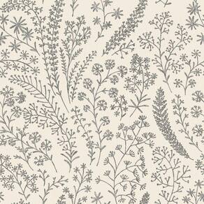 Papel de Parede Muse Floral Branco e Preto A58701