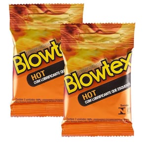 Kit 2 Pacotes Preservativo Blowtex Hot C/ 3 Unidades Cada