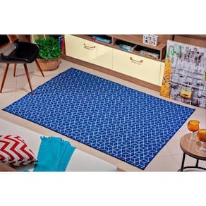 Tapete Quarto 1,40 X 2,00 Cubo Azul Pratik Antider.