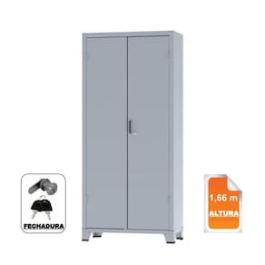 Armário de Aço c/ 02 portas – PA 75 – 1,66×0,75×0,32m – CHAPA # 26 – AMAPA – 12111
