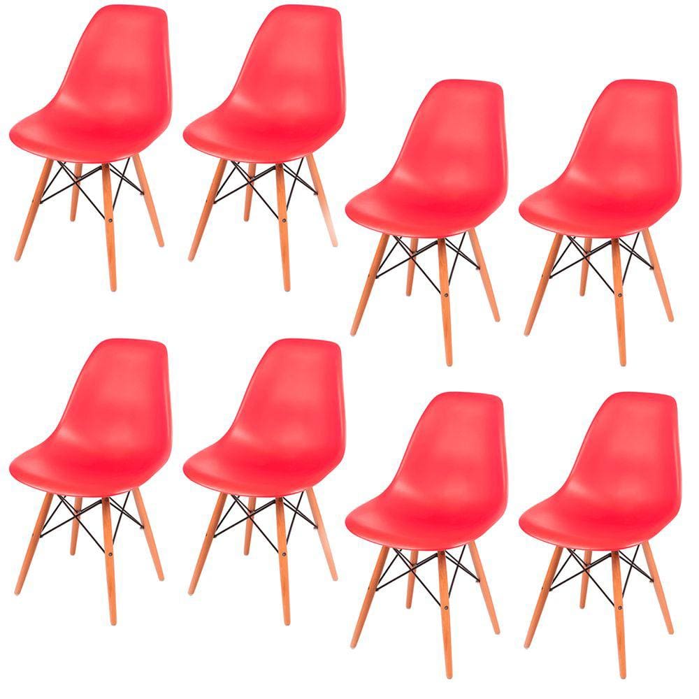 Kit 8 Cadeiras Eames Eifell 130PP