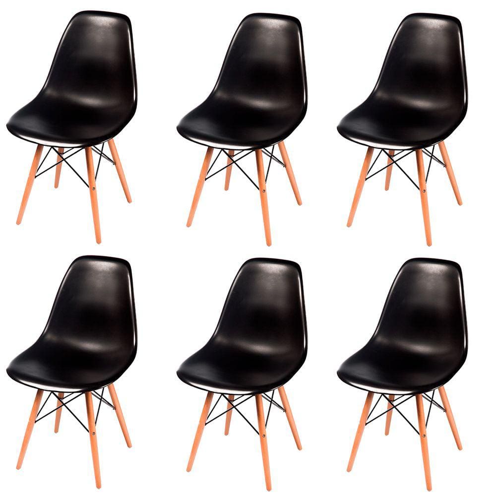 Kit 6 Cadeiras Eames Eifell 130PP