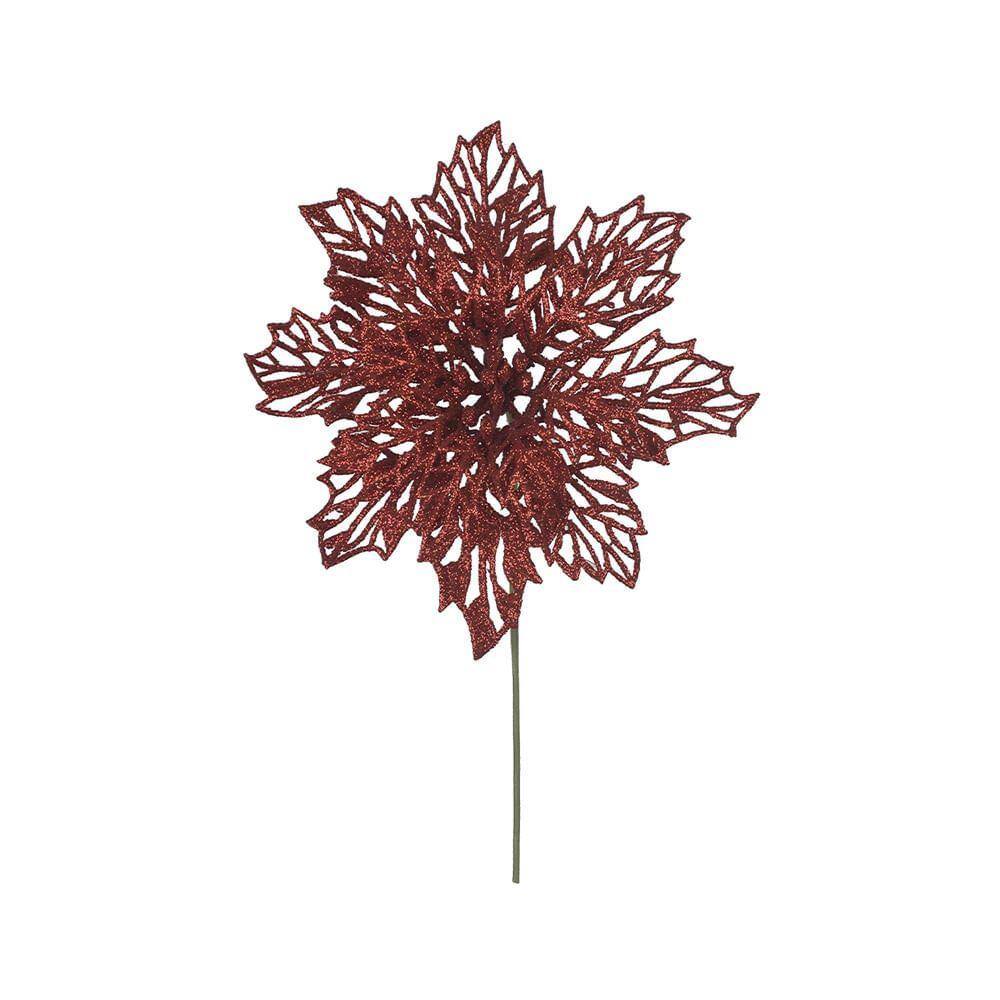 Haste Pick Bico de Papagaio com Glitter Vermelho 22cm