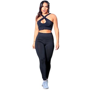 calça legging feminina basica cintura alta preta
