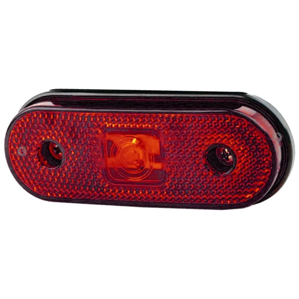 Lanterna Lateral Led Vermelha Para Carreta 12V / 24V Sem Suporte