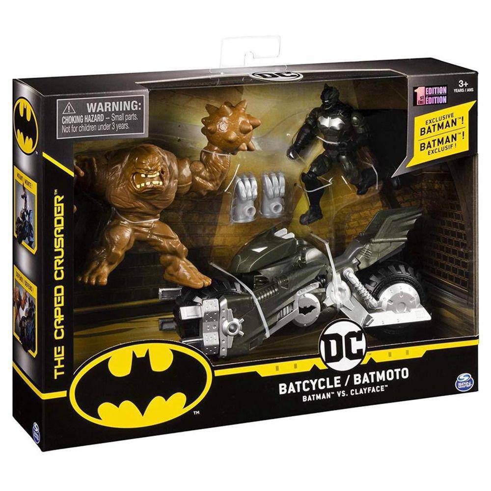 Boneco Batman Action Figure Batciclo Vs Clayface