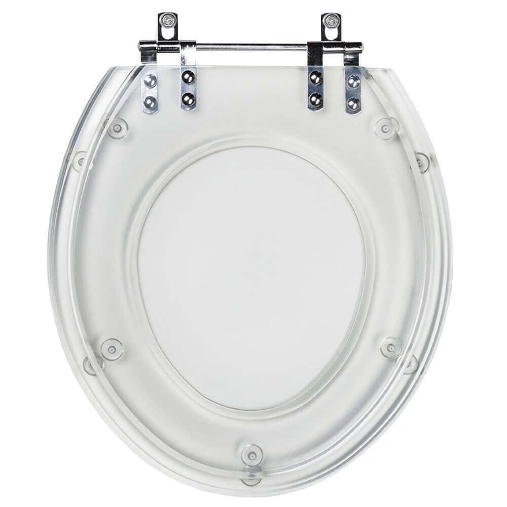 Assento Sanitario Diamantina Transparente Para Vaso