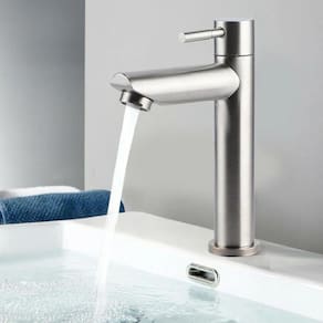 Torneira Pia Banheiro Cascata Lavabo Cuba Agua Fria Luxo Baixa Prata Desq308 Luuk Young