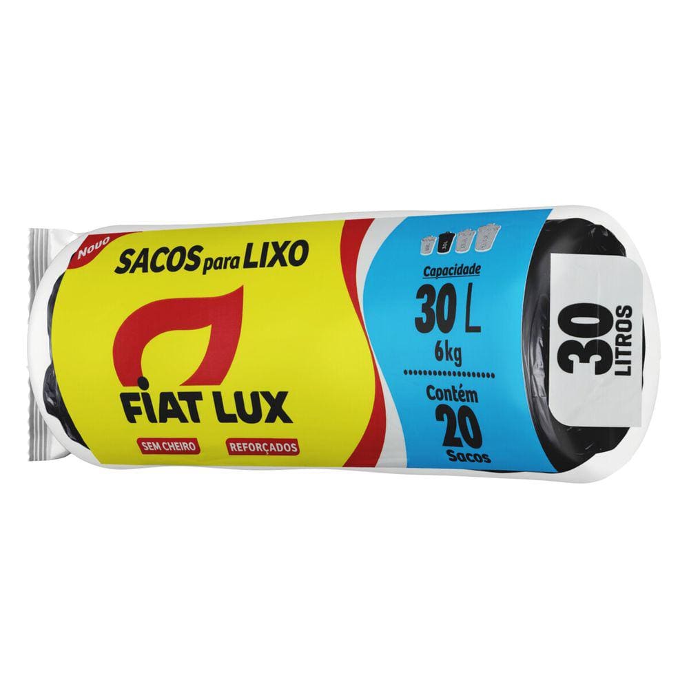 Saco Para Lixo Preto Fiat Lux 30 Litros