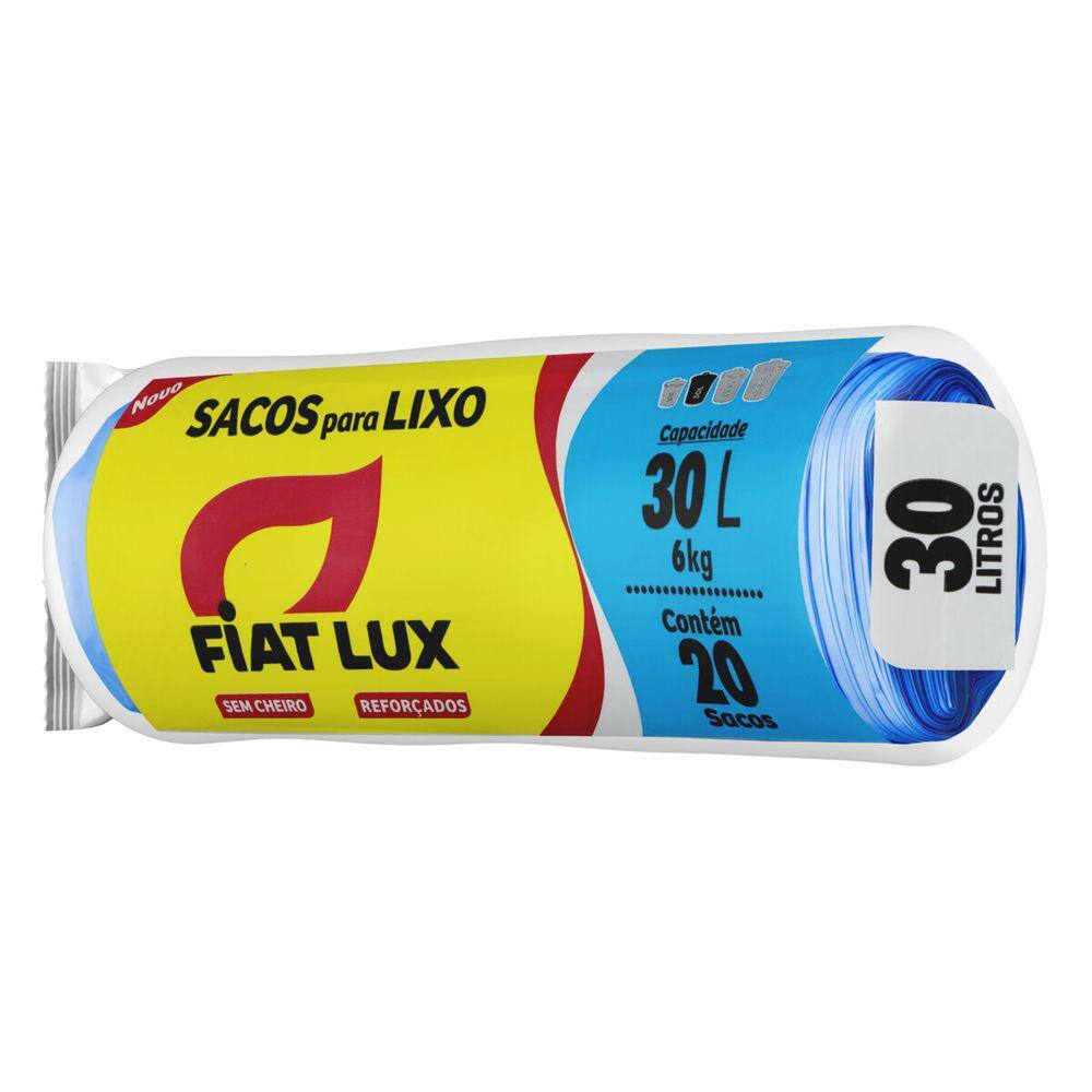 Saco Para Lixo Azul Fiat Lux 30 Litros