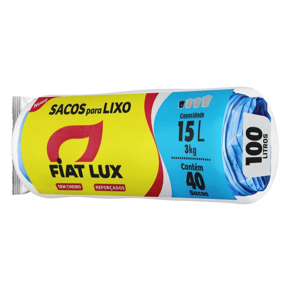 Saco Para Lixo Azul Fiat Lux 15 Litros