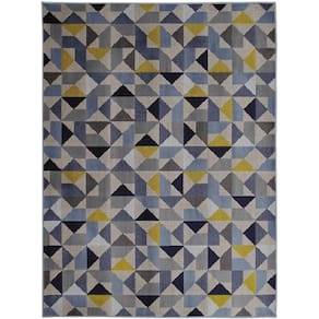 Tapete Sala School Caleidoscopio Azul 1,50x2,00 São Carlos