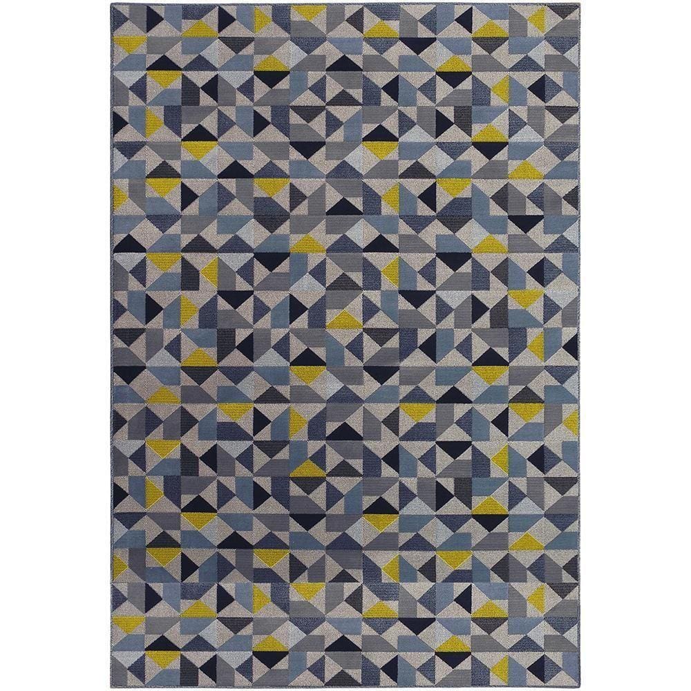 Tapete Sala School Caleidoscopio Azul 2,00x2,90 São Carlos
