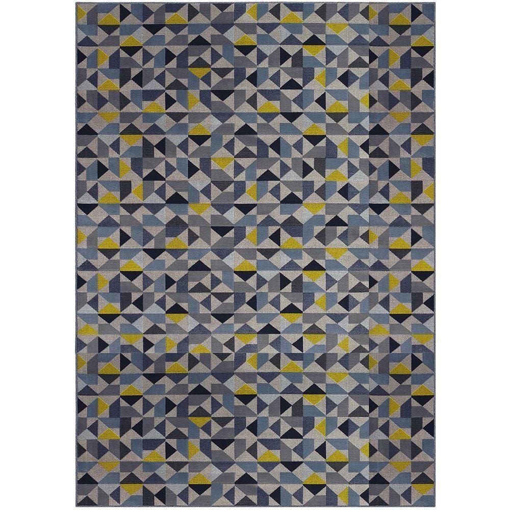 Tapete Sala School Caleidoscopio Azul 2,50x3,50 São Carlos