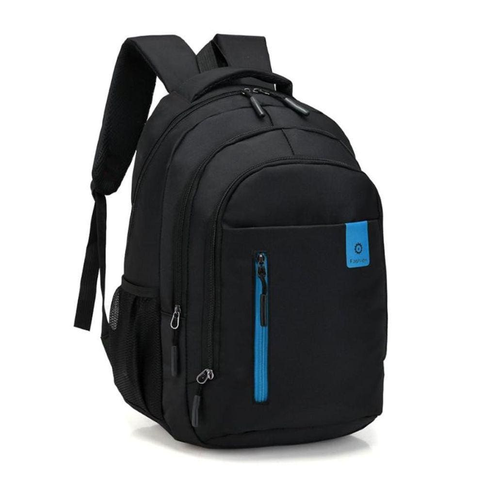 Mochila Multifuncional Preta Azul Notebook Escolar