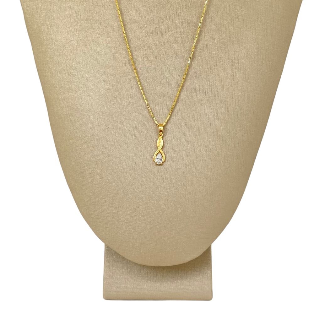 Pingente Banhado Ouro 18k Ponto Luz Infinito - P. Vecchio