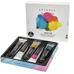 Guache Palette 5 Cores Bisnagas 22ml Uso artístico Artools