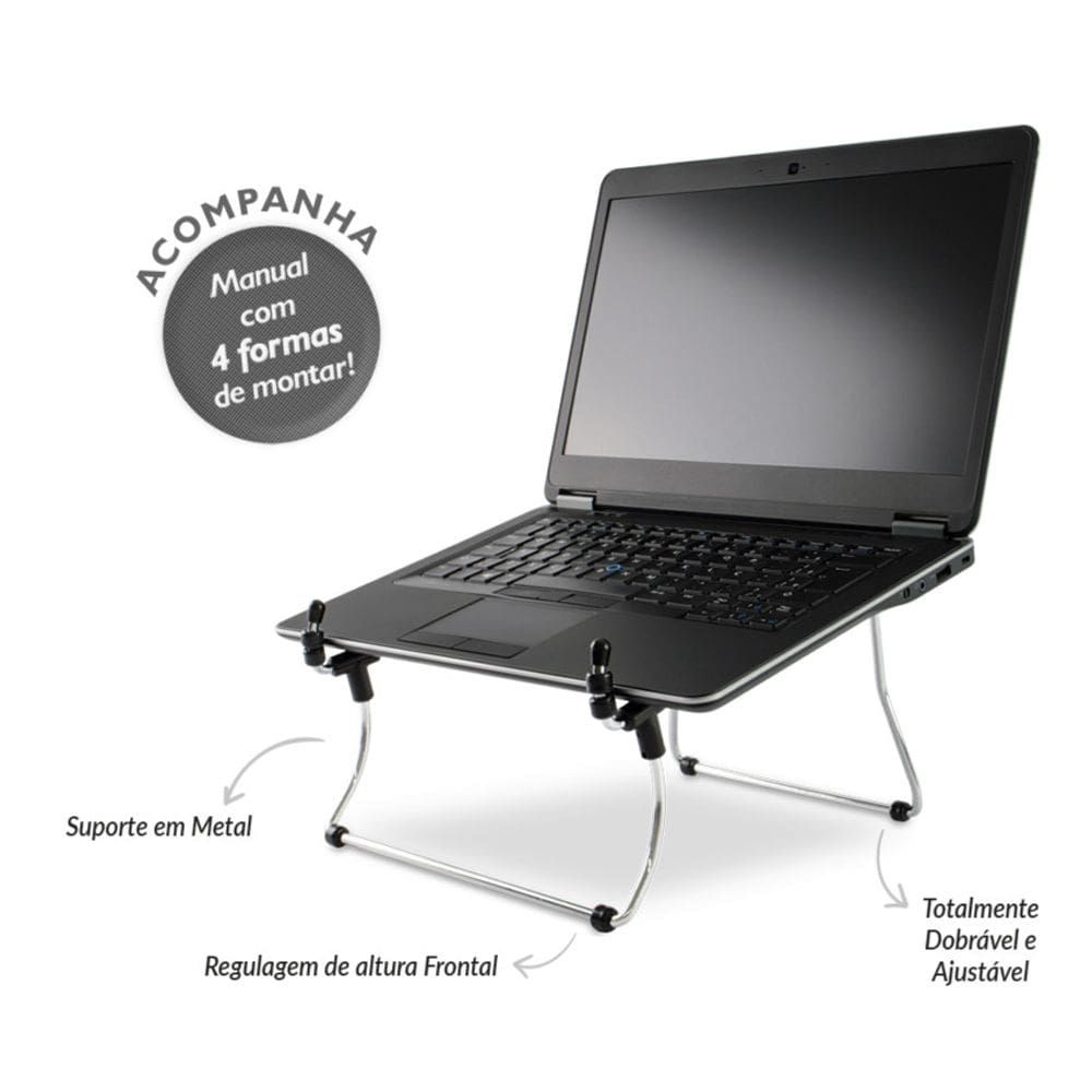 Suporte Notebook Reliza Aço 5 Regulagens Até 20Kg