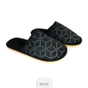 Pantufa Bem Macia Estampada Preta 44/45