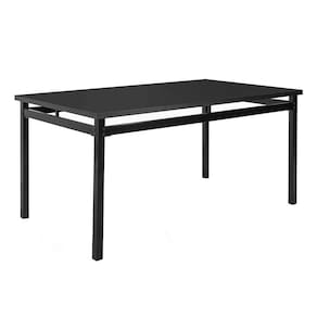 mesa de jantar retangular riviera preta 160 cm