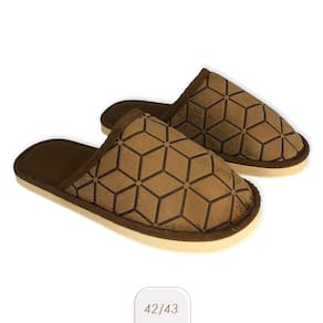 Pantufa Super Macia Estampada Marrom 42/43