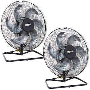 Kit 2 Ventiladores Mesa Chão 50cm Bivolt 110V 220V 200W Turbo Turbão 6 Pás GF Vitalex Preto