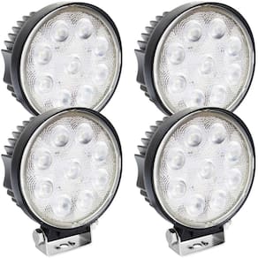 Kit 4 Farol de Milha Led Universal 10V 30V 27W 9 Leds Cinoy YN-FA001 7000K Redondo 11 Cm