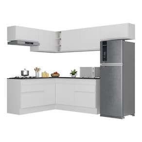Armário De Cozinha Completa De Canto V214 Branco