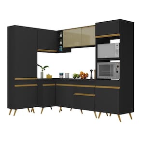 Armário De Cozinha Completa De Canto V2050 Dourado