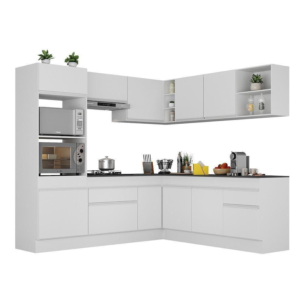 Armário De Cozinha Completa De Canto V2080 Branco