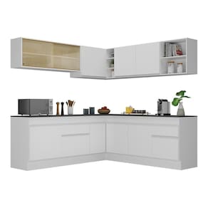Armário De Cozinha Completa De Canto V2096 Branco