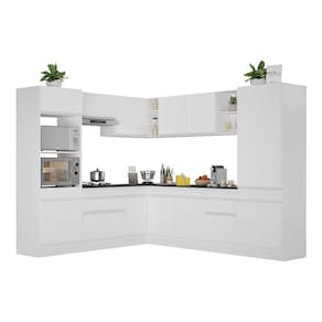 Armário De Cozinha Completa De Canto Multimóveis Branco