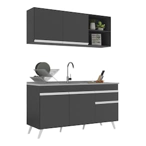 Armário De Cozinha Compacta 150cm Multimóveis V2142 Branco