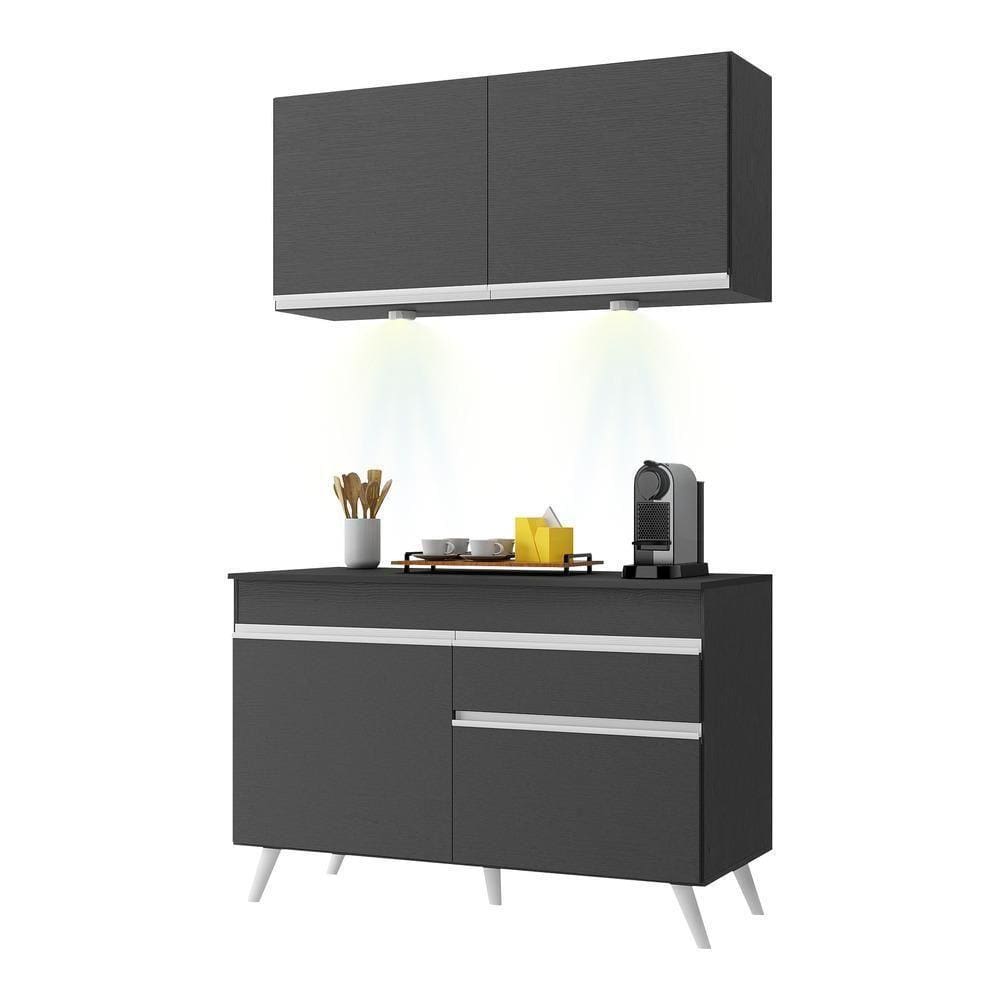 Armário De Cozinha Compacta 120cm Multimóveis V2012 Branco