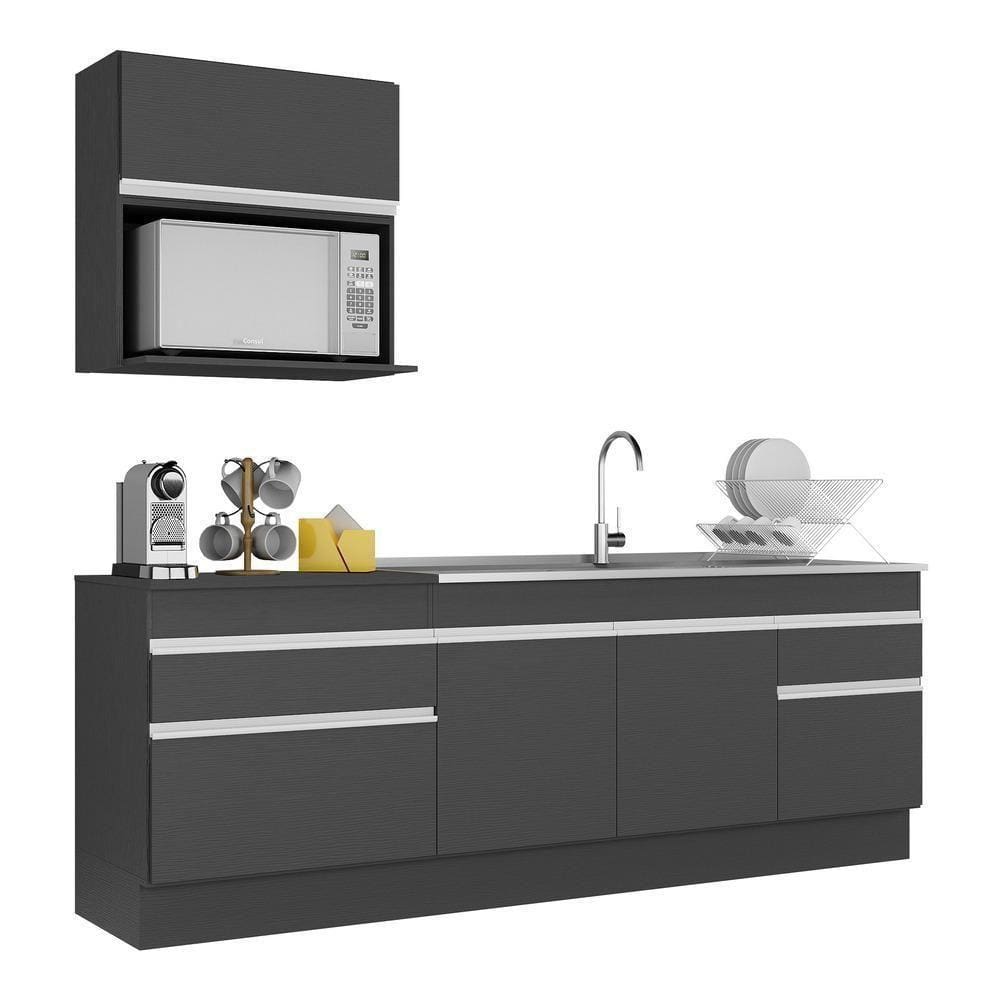 Armário De Cozinha Compacta 220cm Multimóveis V2110 Branco