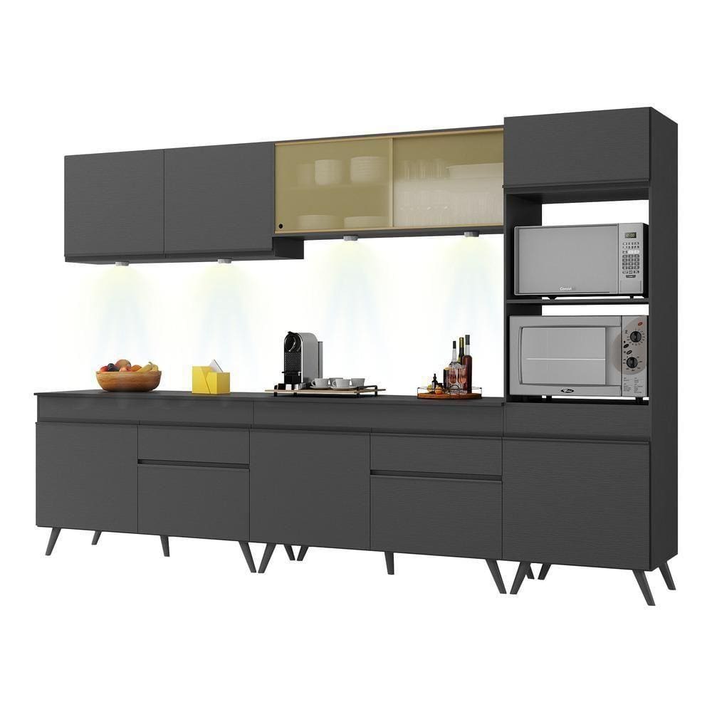 Armário De Cozinha Compacta 302cm Multimóveis V2014