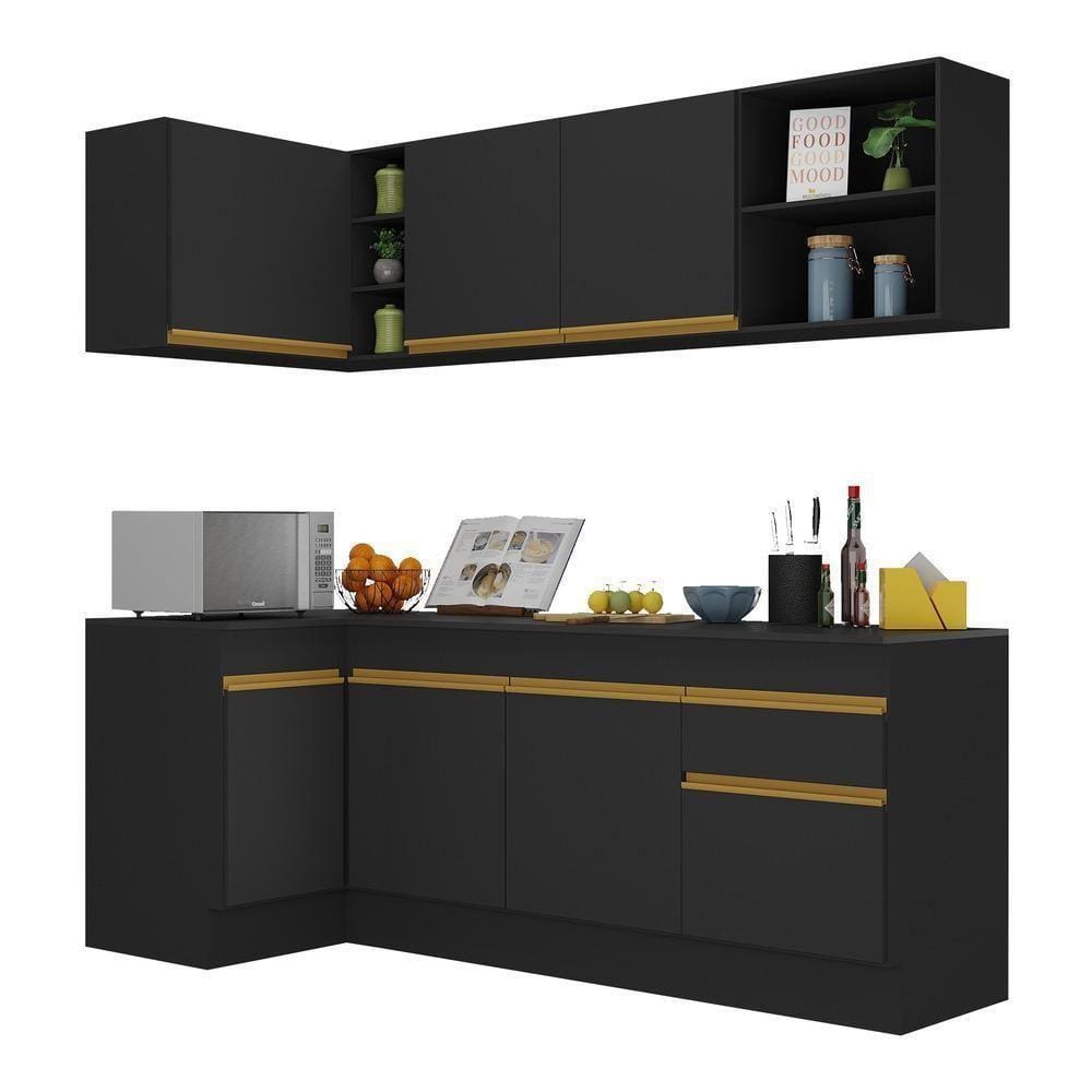 Armário De Cozinha Compacta De Canto V2093Dourado
