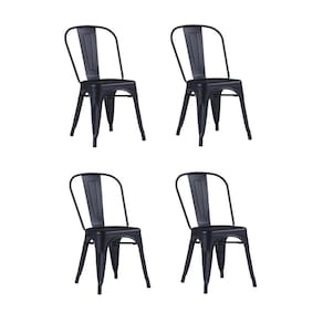 Conjunto 4 Cadeiras Iron Fosca Rivatti Móveis Preto