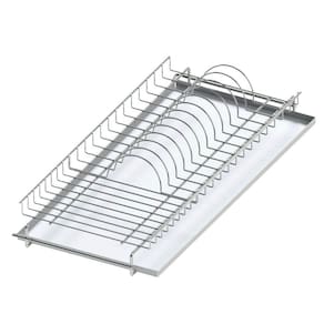 Escorredor de Pratos Louças Aéreo 670mm Fixo Embutir Elevatta Bandeja Inox Dimec