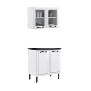 Cozinha Compacta 2 Peças 4 Portas New Premium Itatiaia Branco