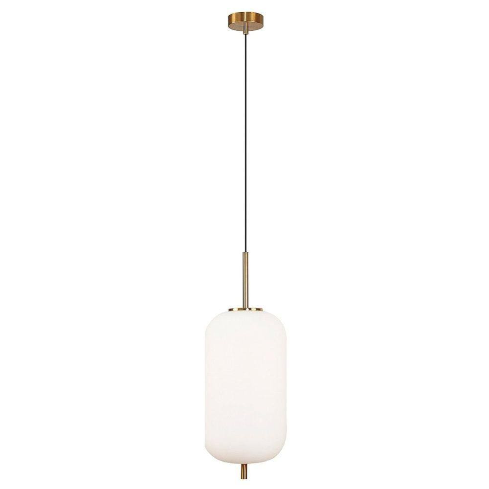 Pendente 22x59.5cm E27 40W Tres HC014G Bella Iluminação Dourado/Branco