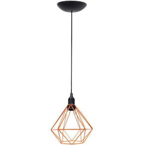 Pendente Aramado Diamante Luminária Lustre P Teto Retrô Vintage Industrial Balcão Agp Ilumini