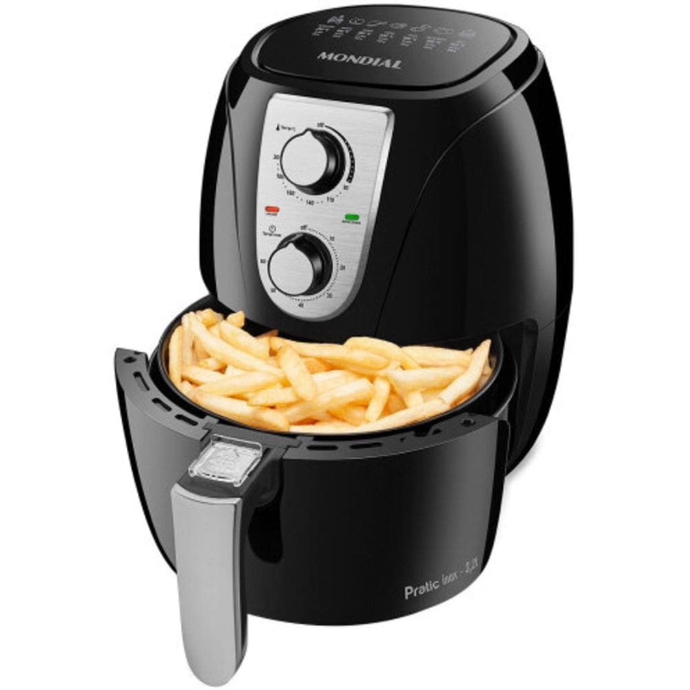 Fritadeira AIR FRYER Mondial 3,2L 1200W AF-34 - 73034-02  PRETO/INOX  220 VOLTS