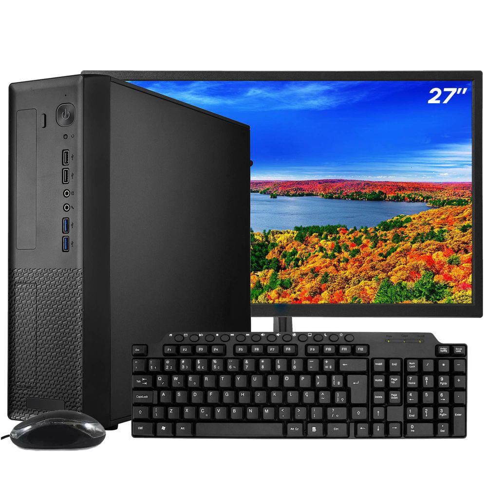 Computador Completo SFF Slim Ark Monitor 27`` Intel Core i7 860 8GB SSD 120GB Linux Kit Multimidia