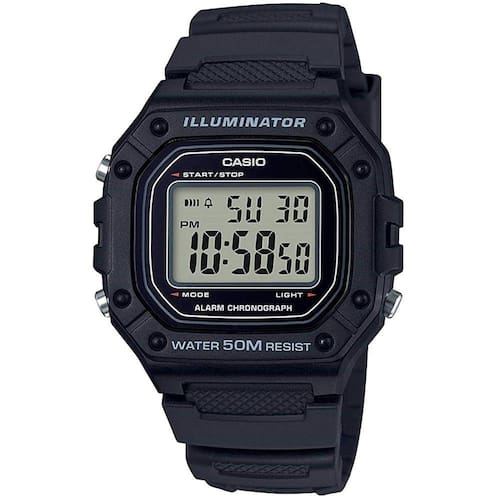 imagem-Relógio CASIO Illuminator masculino preto W-218H-1AVDF