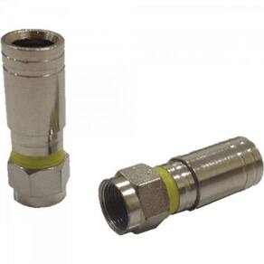 Conector F Compressao RG6 CFMP002 Niquel STORM