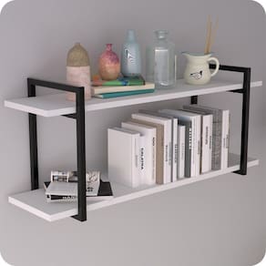 Prateleira Estilo Industrial P/ Quarto Parede GND PB 120cm