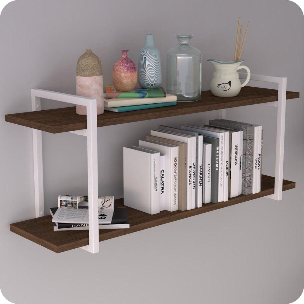 Prateleira Estilo Industrial Para Quarto Parede GND BM 80cm