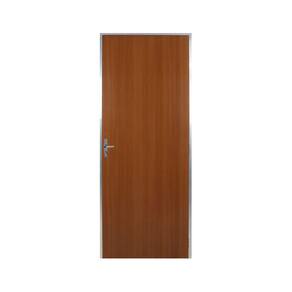 KIt Porta de Madeira Lisa 212x85cm com Batente de Alumínio 3,6cm Ecomadeiral MGM Mogno