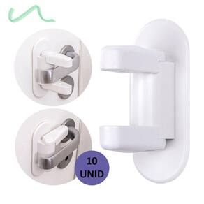 Kit 10 Travas Maçaneta Fechadura Porta Infantil Criança Bebê Ordene